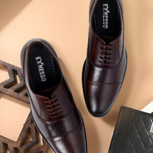 FORMAL TAN – Exnesso Men’s Classic Lace-Up Formal Shoes | Elegant Style, All-Day Comfort