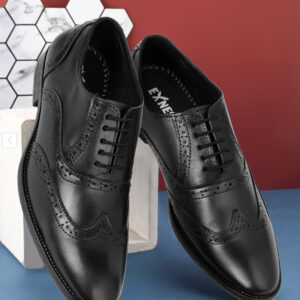 OXFORD BLACK 2 – Exnesso Men's Dual-Tone Black Slip-On Shoes | Sleek Simplicity with Modern Edge