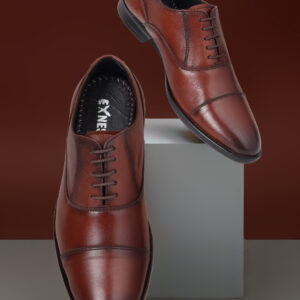 OXFORD BROWN – Exnesso Men’s Classic Oxford Formal Shoes | Rich Brown Elegance & Timeless Design