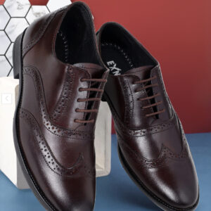OXFORD TAN – Exnesso Men’s Classic Oxford Formal Shoes | Light Tan Perfection with Sharp Detailing